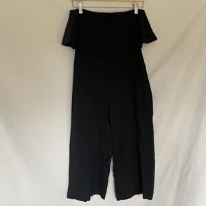Rolla Coster rayon nylon Black Off-Shoulder Wide-Leg Jumpsuit Medium